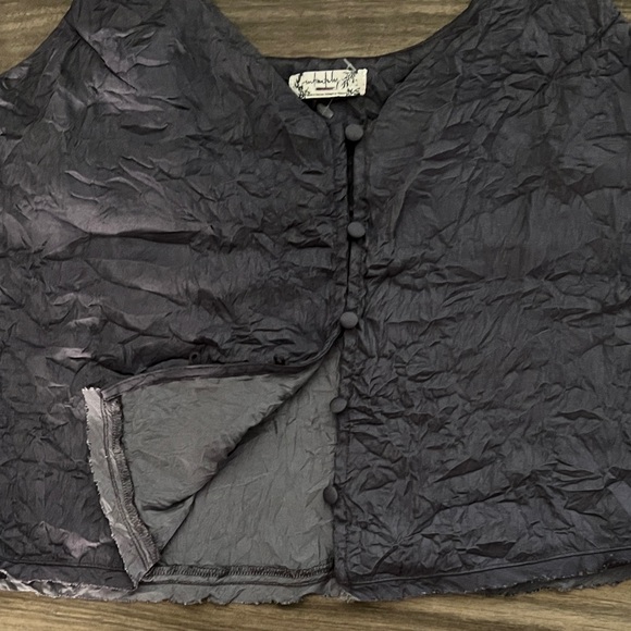 Free People Intimately Shine Time Cami SMALL NWOT Charcoal - Picture 15 of 16